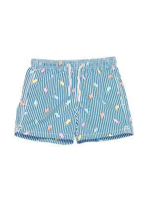 Costume d amare a righe bianco e blu SAINT BARTH KIDS | JEA000402615L